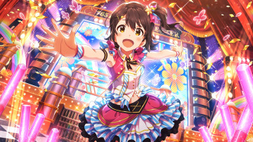 Картинка аниме idolm@ster фон взгляд девушка