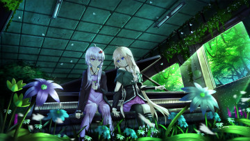 Картинка аниме vocaloid взгляд девушки фон