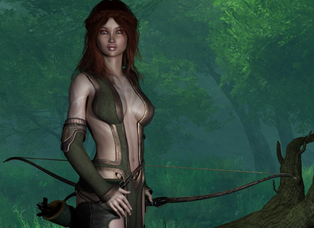 Обои картинки фото 3д графика, люди , people, фон, взгляд, девушка