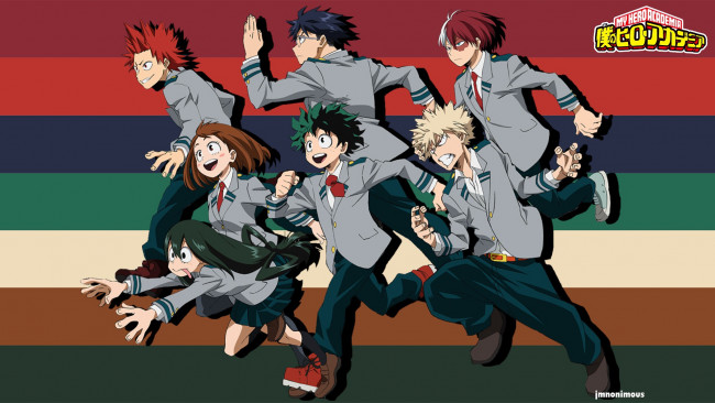 Обои картинки фото аниме, boku no hero academia, моя, геройская, академия