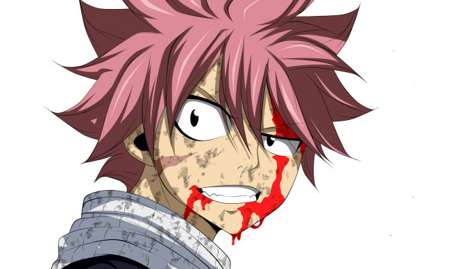 Обои картинки фото аниме, fairy tail, нацу