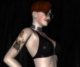 обоя 3д графика, люди , people, девушка, фон, взгляд