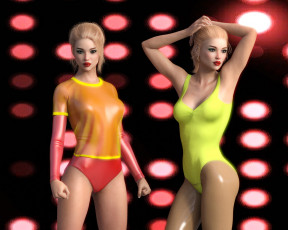 Картинка 3д+графика люди+ people фон взгляд девушки