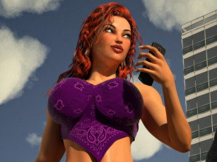 Картинка 3д+графика люди+ people девушка фон взгляд