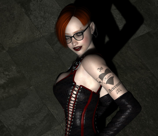 Обои картинки фото 3д графика, люди , people, фон, взгляд, девушка