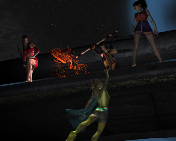 Обои картинки фото 3д графика, фантазия , fantasy, фон, девушки, взгляд