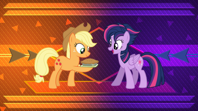 Обои картинки фото мультфильмы, my little pony, фон, пони