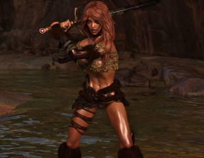 Картинка 3д+графика фантазия+ fantasy фон взгляд девушка