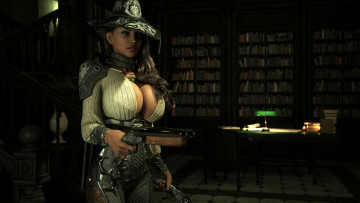 Картинка 3д+графика фантазия+ fantasy фон девушка взгляд