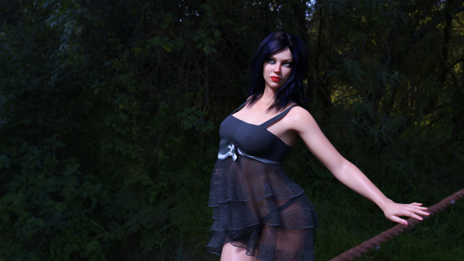 Обои картинки фото 3д графика, люди , people, фон, взгляд, девушка