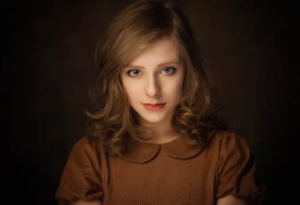 обоя девушки, - лица,  портреты, актриса, шатенка, лицо, платье, елизавета, арзамасова