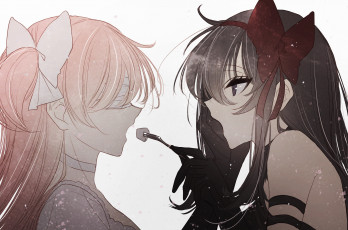 обоя аниме, mahou shoujo madoka magika, девочка, волшебница, мадока