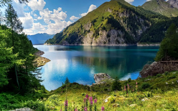 Картинка bergsee switzerland природа реки озера