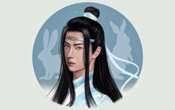 Картинка рисованное кино +мультфильмы лань ванцзи лицо кролики