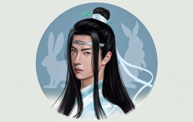 Обои картинки фото рисованное, кино,  мультфильмы, лань, ванцзи, лицо, кролики