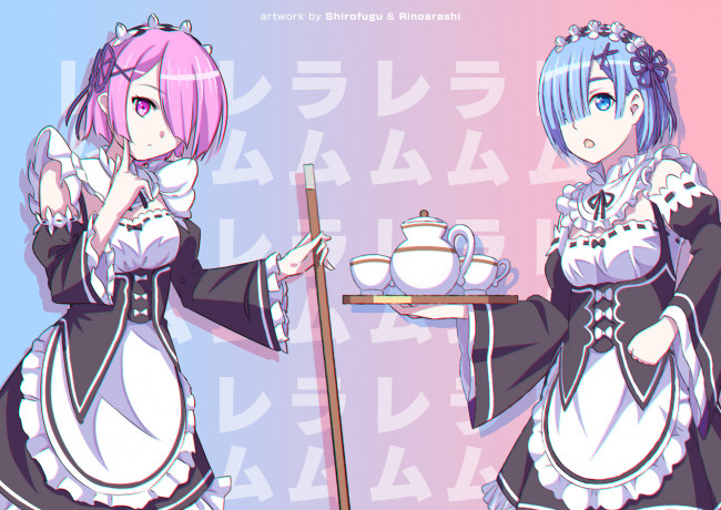 Обои картинки фото аниме, re,  zero kara hajimeru isekai seikatsu, жизнь, в, альтернативном, мире, с, нуля