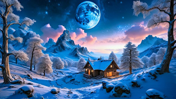 Картинка рисованное природа пейзаж