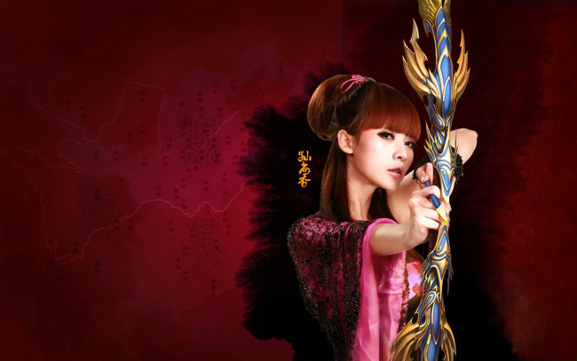 Обои картинки фото видео игры, red cliff, девушка, лучница, лук