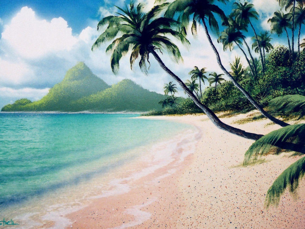 Обои картинки фото рисованные, природа