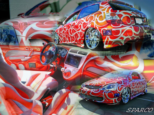 Обои картинки фото civic, by, sparco, автомобили, honda