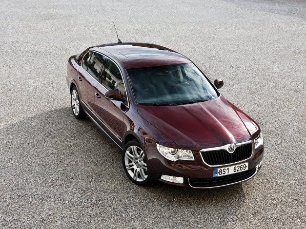 Обои картинки фото skoda, superb, 2009, автомобили