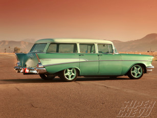 Картинка 1957 chevy 210 wagon автомобили chevrolet