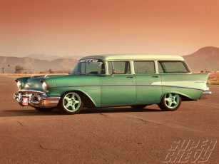 Картинка 1957 chevy 210 wagon автомобили chevrolet