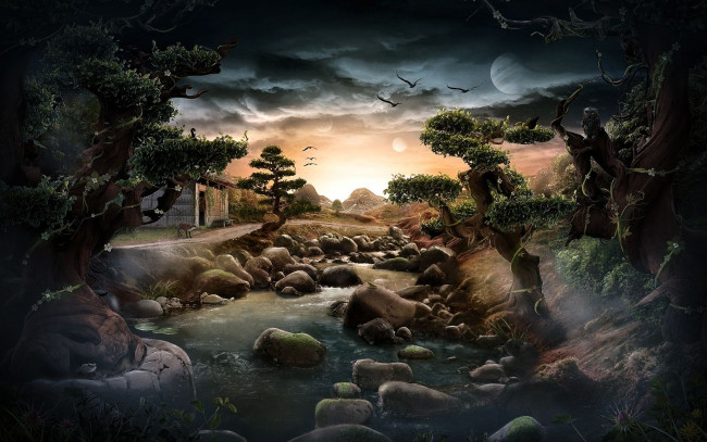 Обои картинки фото рисованные