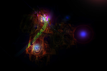 Картинка 3д графика abstract абстракции корабли планеты астероиды туманность звезды