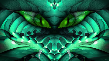 Картинка 3д графика fractal фракталы абстракция узор тёмный глаза