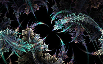 Картинка 3д графика fractal фракталы абстракция узор тёмный