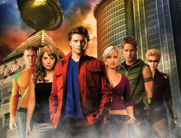 Обои картинки фото smallville, кино, фильмы, justin, hartley, erica, durance, tom, welling, allison, mack