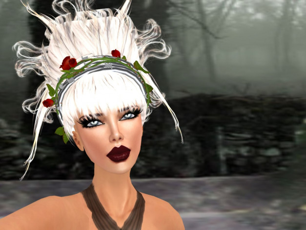 Обои картинки фото 3д, графика, people, люди, венок, блондинка