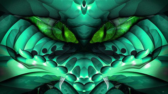 Обои картинки фото 3д, графика, fractal, фракталы, абстракция, узор, тёмный, глаза