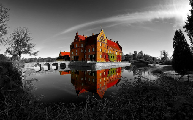 Обои картинки фото города, здания, дома, дом, вода, мост