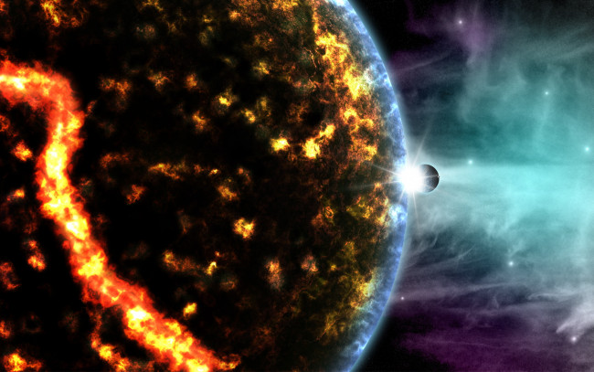 Обои картинки фото космос, арт, планеты, звёзды