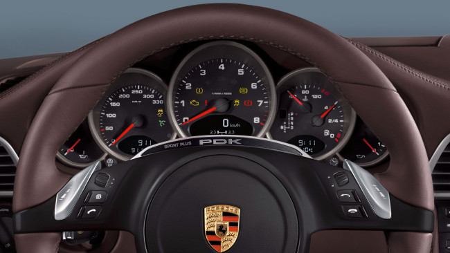 Обои картинки фото porsche, автомобили, панель, руль, салон