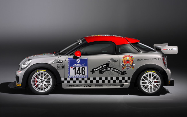 Обои картинки фото mini, john, cooper, works, coupe, endurance, автомобили, спортивный, миникупер