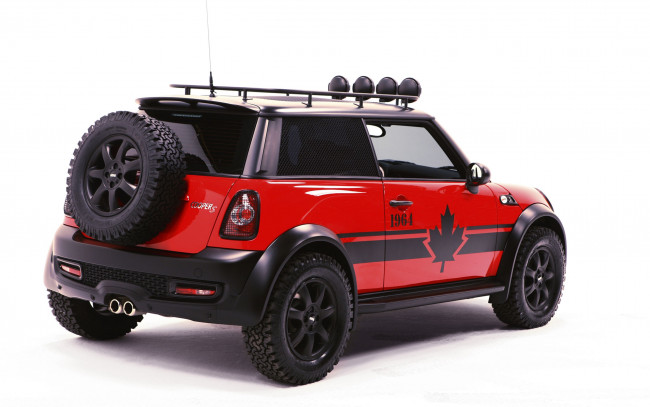 Обои картинки фото mini, red, mudder, автомобили, спортивный, купер, мини