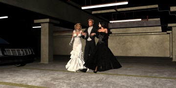 Картинка 3д графика people люди девушки мужчина