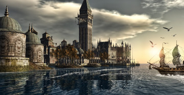 Картинка 3д графика architecture архитектура венеция