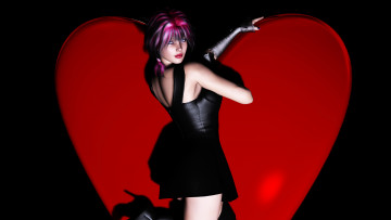 Картинка 3д графика people люди сердечко взгляд