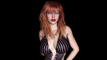 Картинка 3д графика people люди взгляд девушка