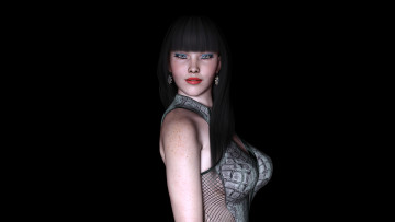 Картинка 3д графика people люди взгляд девушка