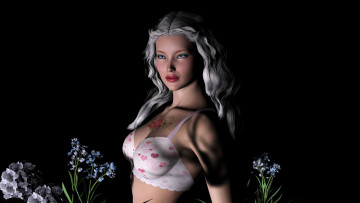 Картинка 3д графика people люди взгляд девушка