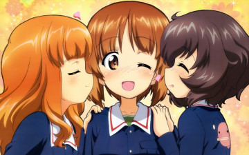 Картинка girls und panzer аниме девушки