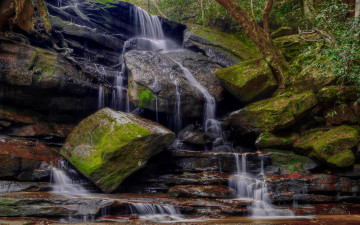 Картинка природа водопады камни вода