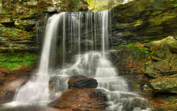 Картинка природа водопады вода скала