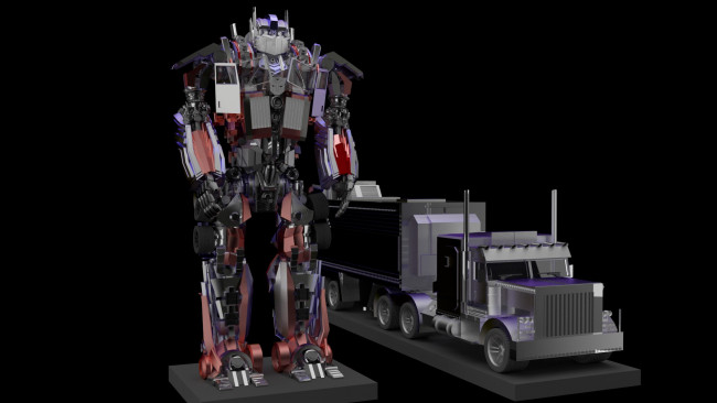 Обои картинки фото 3д, графика, modeling, моделирование, робот, автомобиль