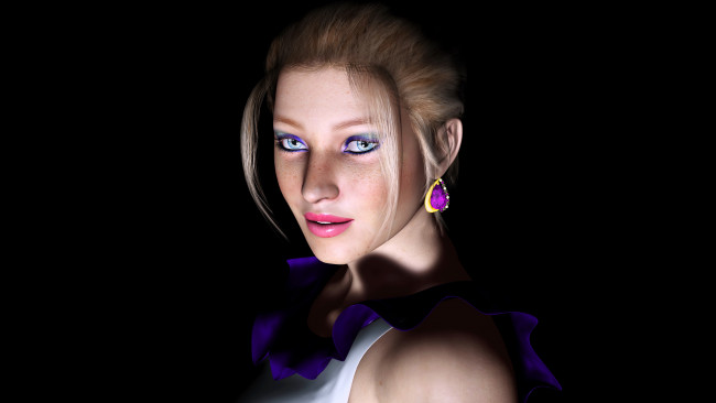 Обои картинки фото 3д, графика, people, люди, девушка, взгляд